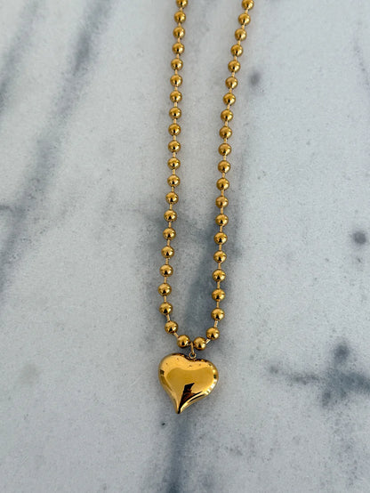 Small Bubble Heart Necklace by Chan Sutt Pearls