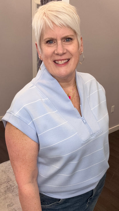 Soft Bloom 1/4 Zip Scuba Top