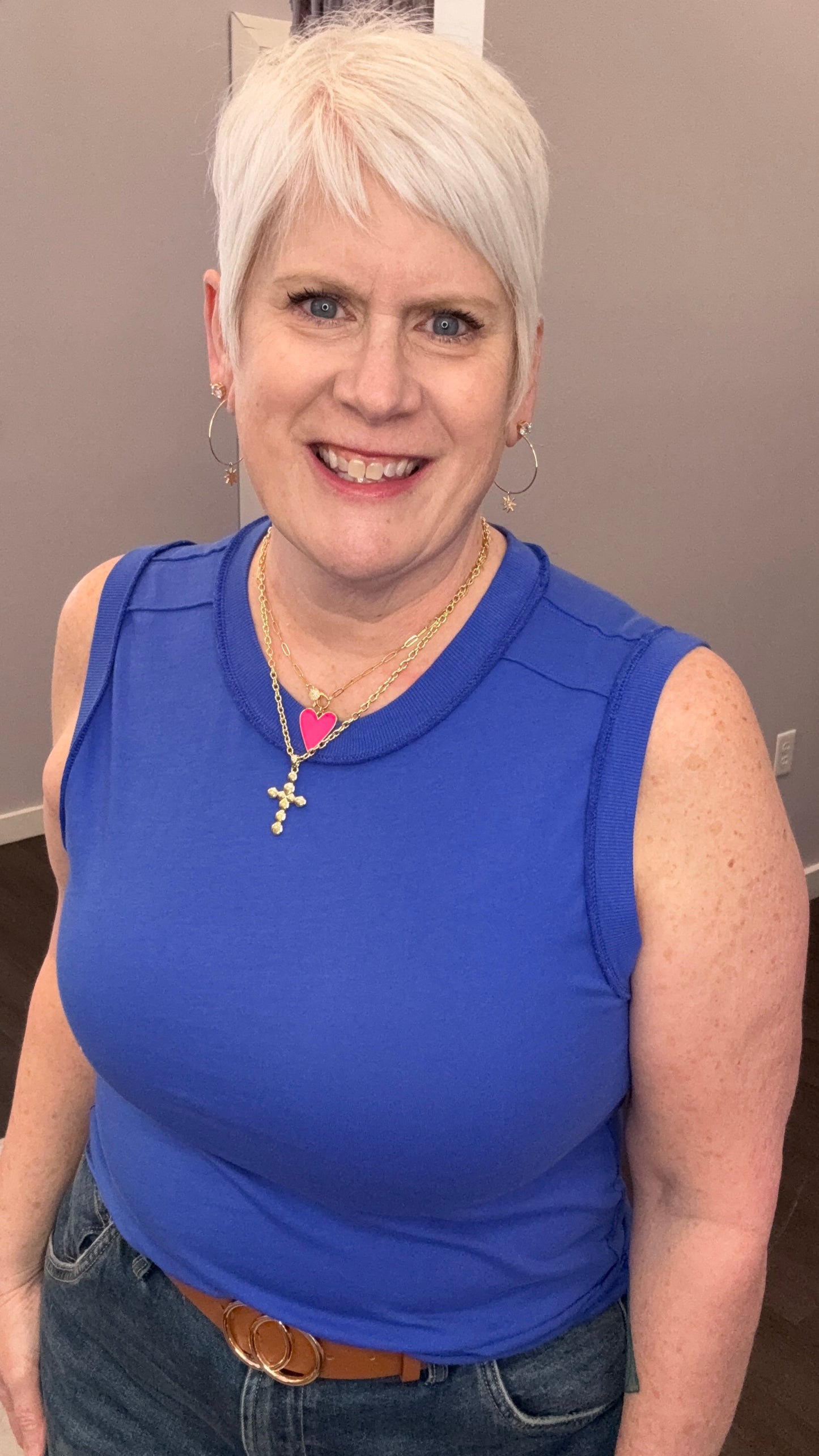 Zo Tank in Dazzling Blue by Dear John