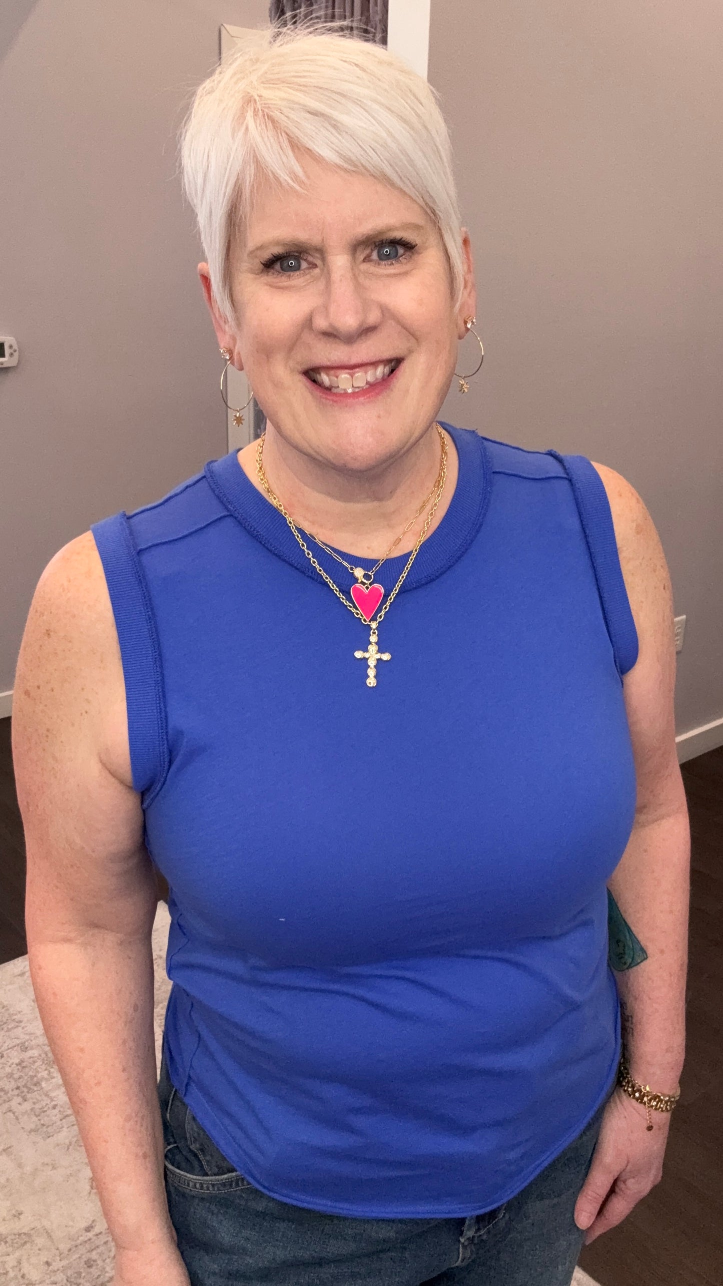 Zo Tank in Dazzling Blue by Dear John