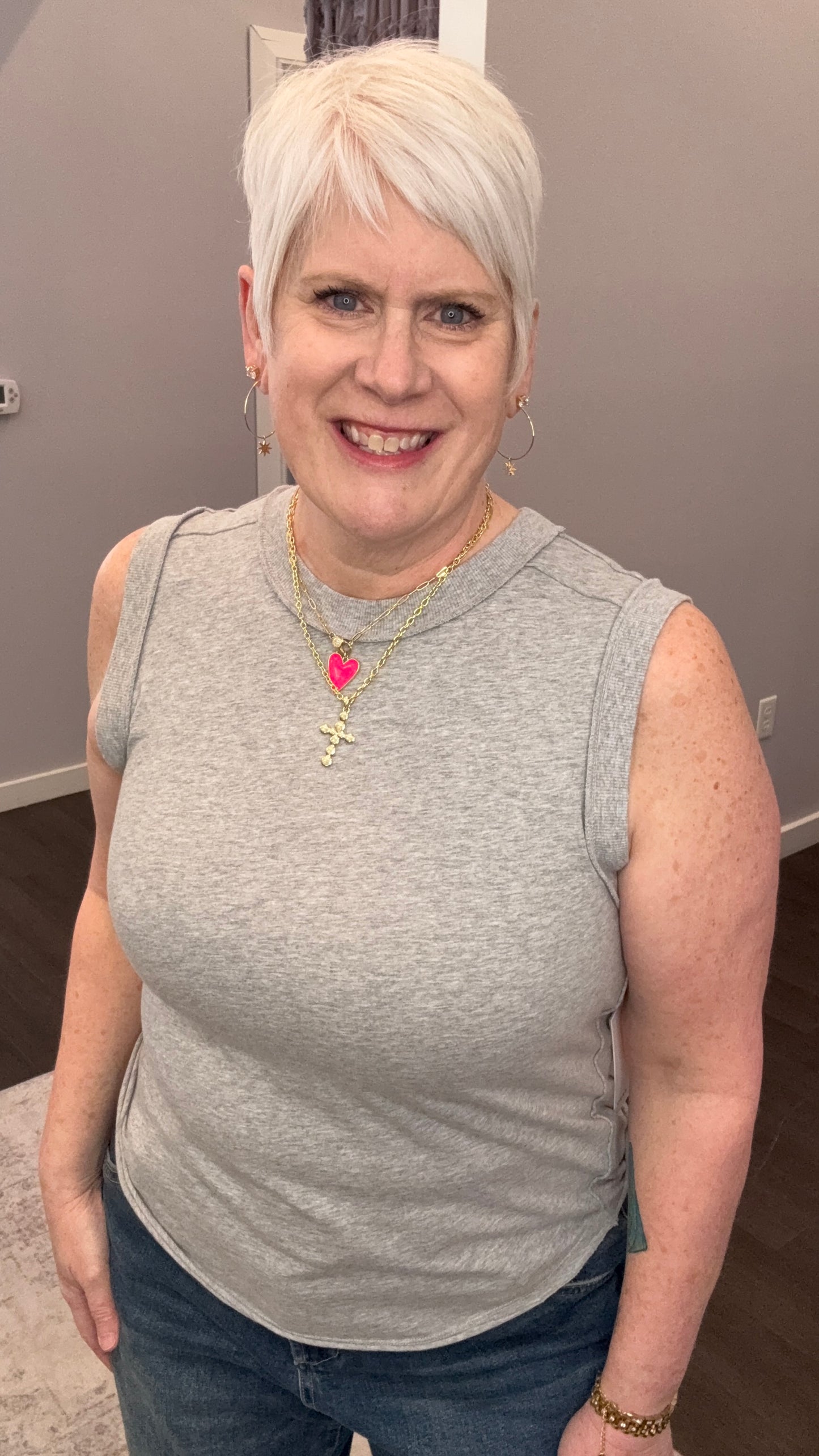 Zo Tank in Heather Grey by Dear John
