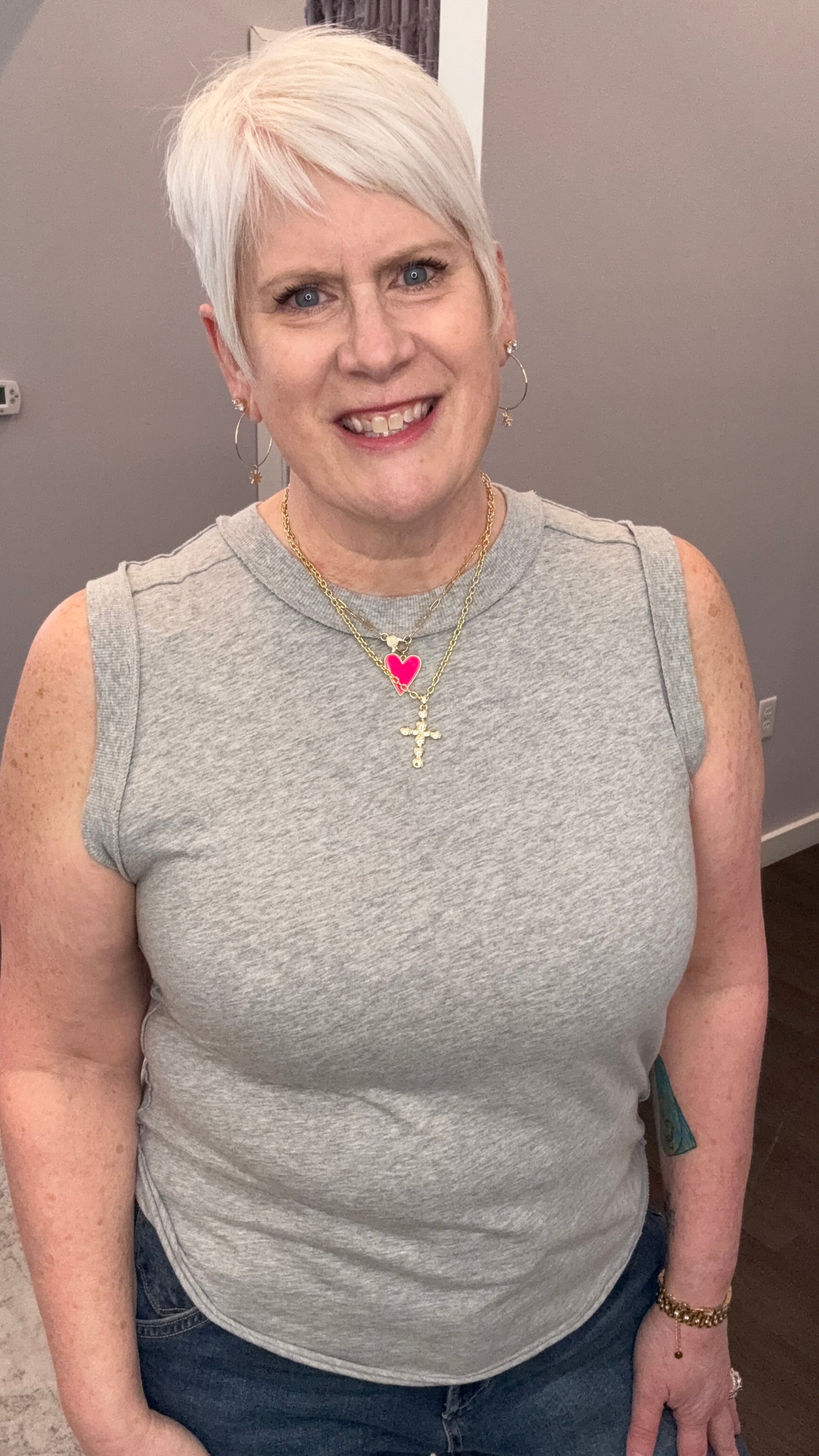 Zo Tank in Heather Grey by Dear John