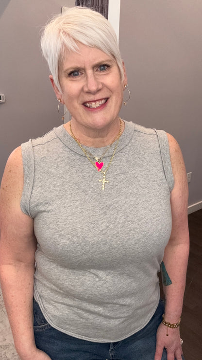 Zo Tank in Heather Grey by Dear John
