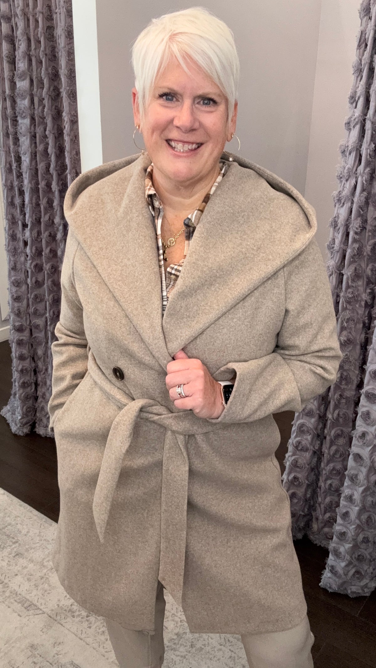 Effortlessly Chic Coat in Stone