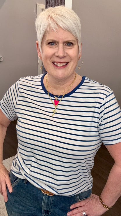 Unity Tee in Riviera Stripe by Dear John