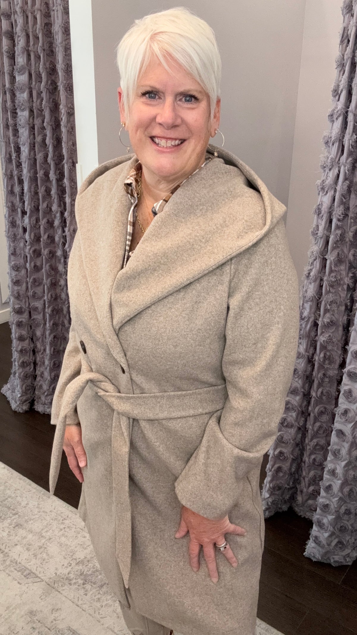 Effortlessly Chic Coat in Stone