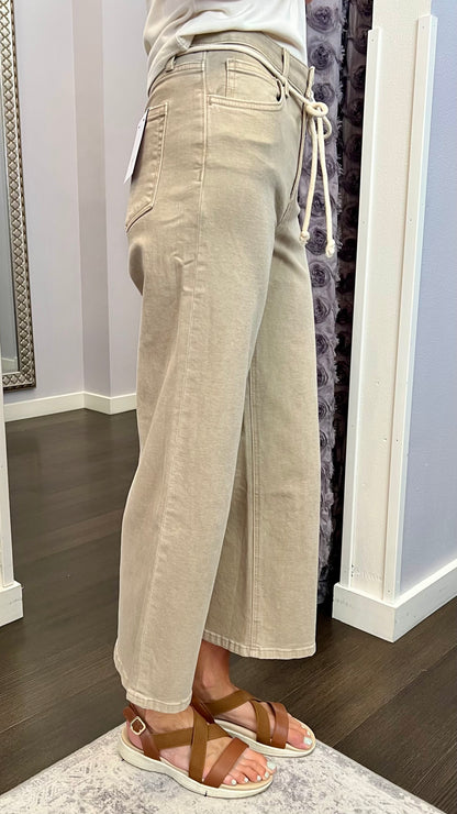 Meadow Walk Wide Leg Jeans in Eucalyptus by Vervet