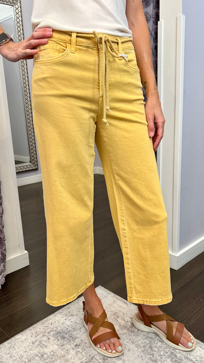 Meadow Walk Wide Leg Jeans in Marigold by Vervet