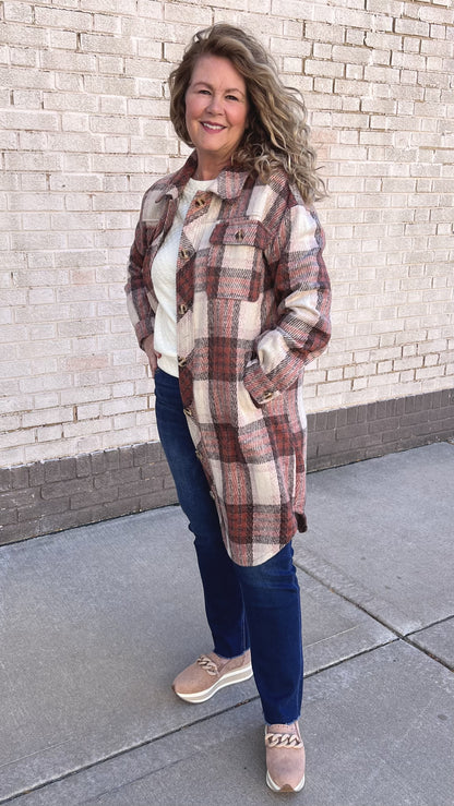 Plaid Long Jacket