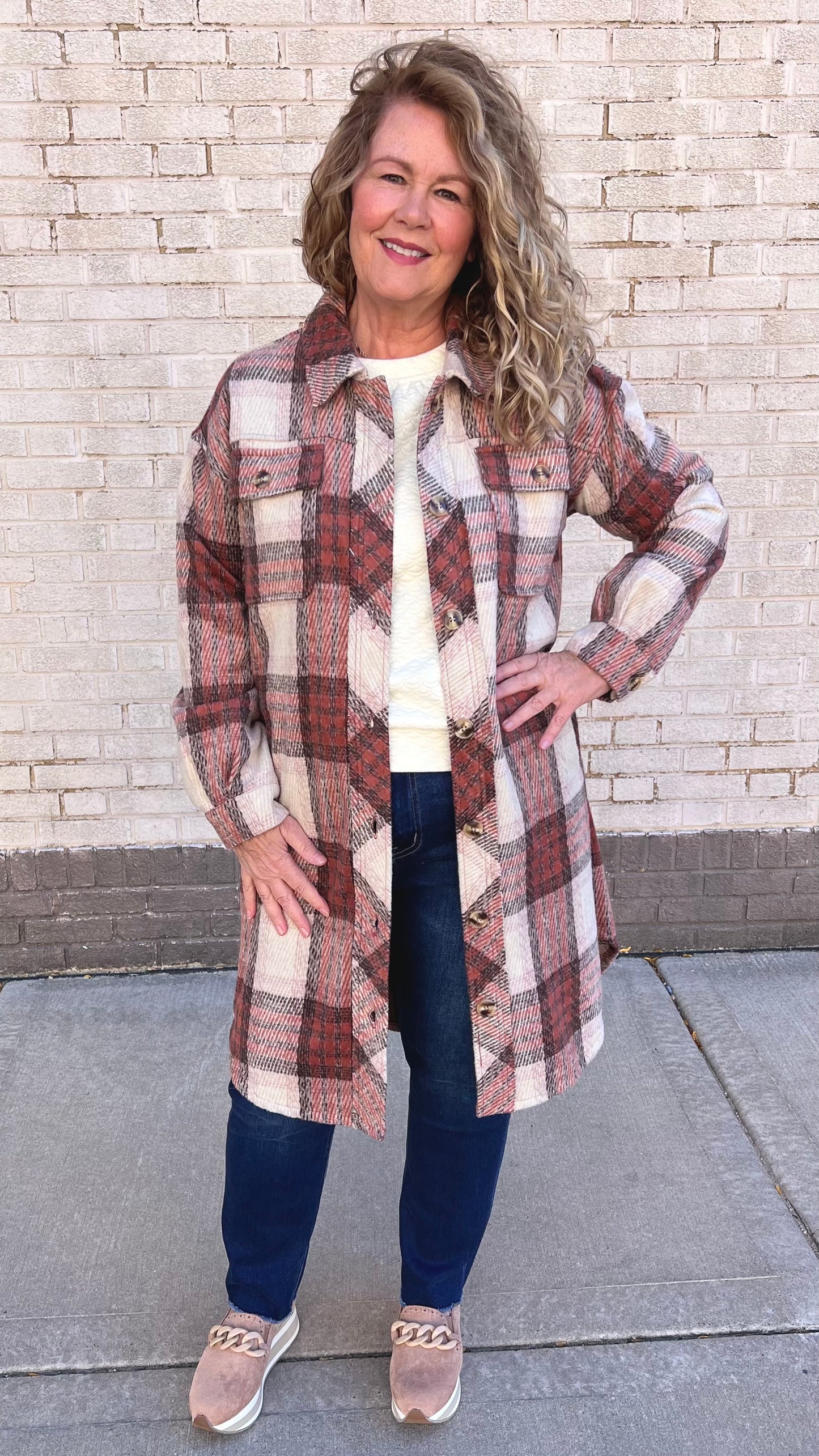 Plaid Long Jacket