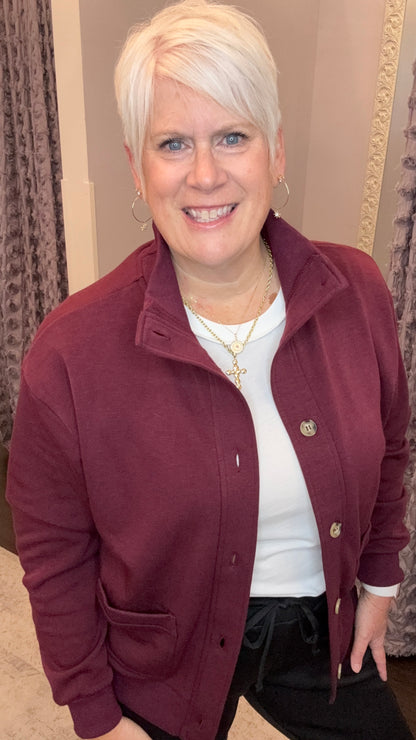 Meet Me in Merlot Cardigan