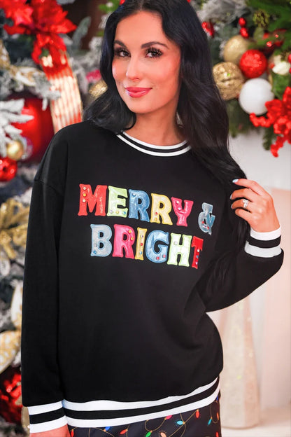 PRE ORDER Merry & Bright Foil Pullover (ETA 10/19)