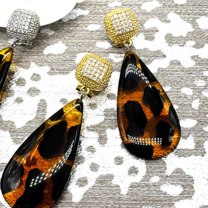 Leopard Lady Pavé Crystal Earrings
