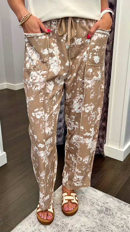 Bloom & Go Fench Terry Barrel Leg Joggers