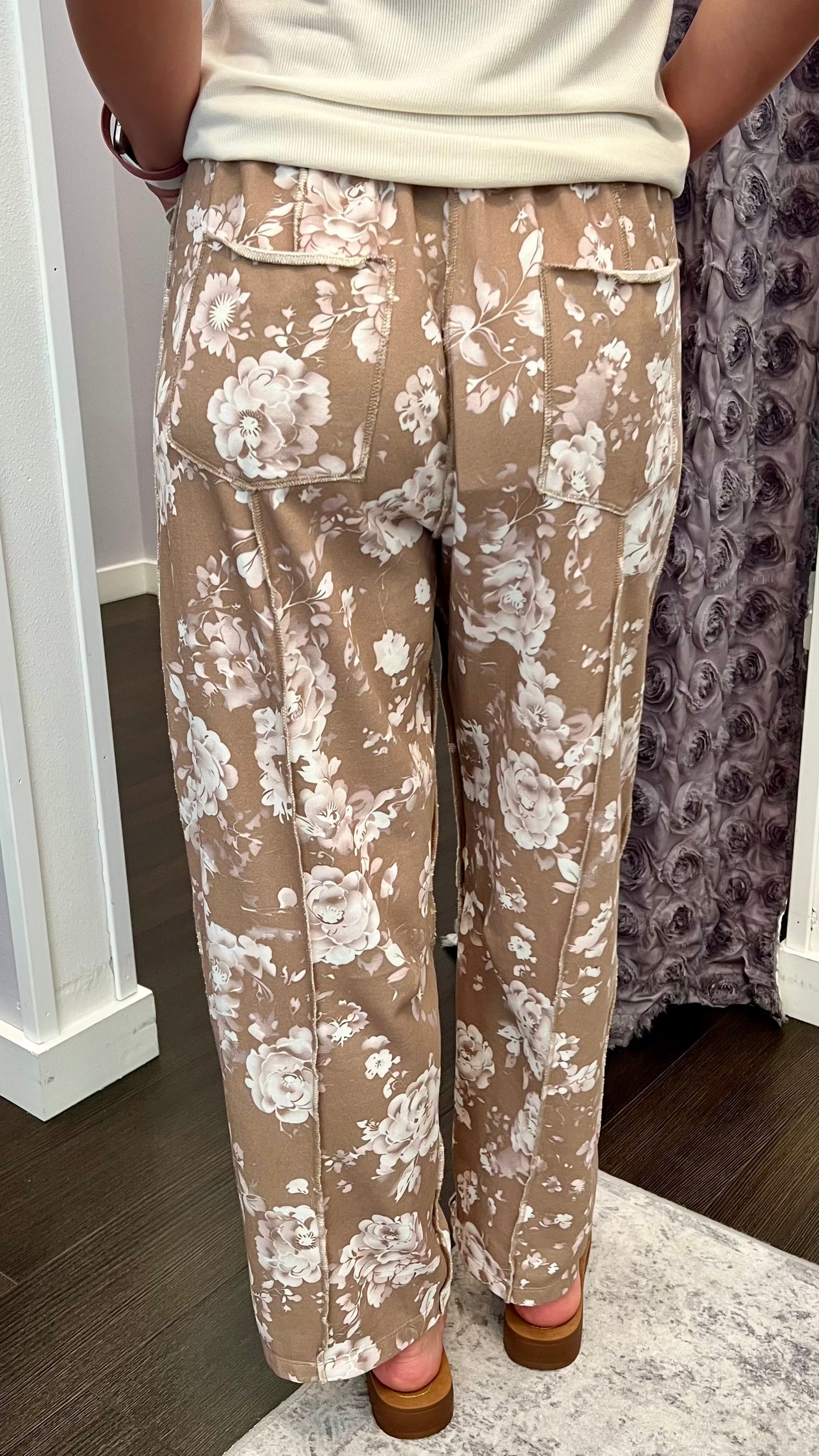 Bloom & Go Fench Terry Barrel Leg Joggers