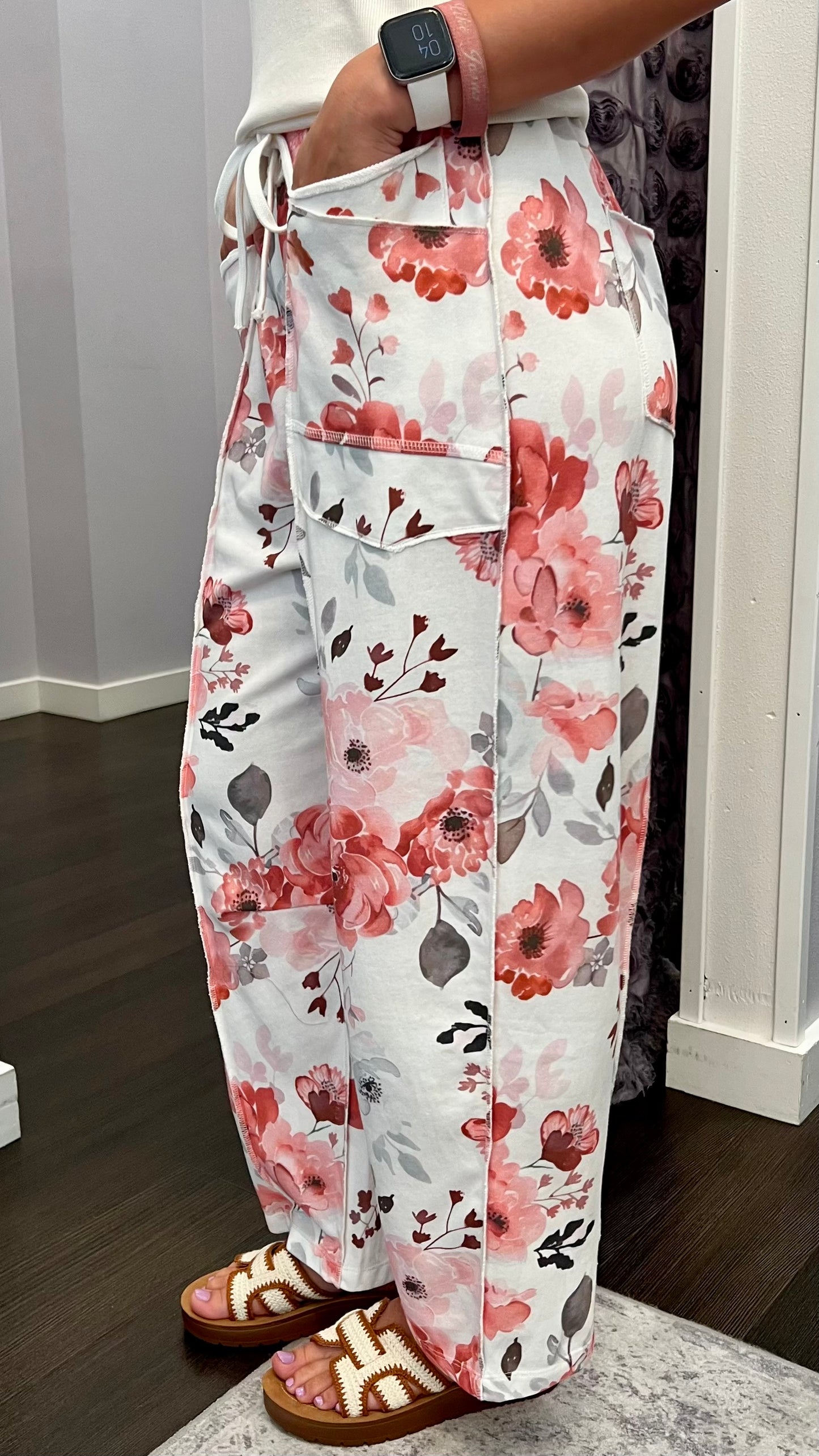 Bloom & Go Fench Terry Barrel Leg Joggers