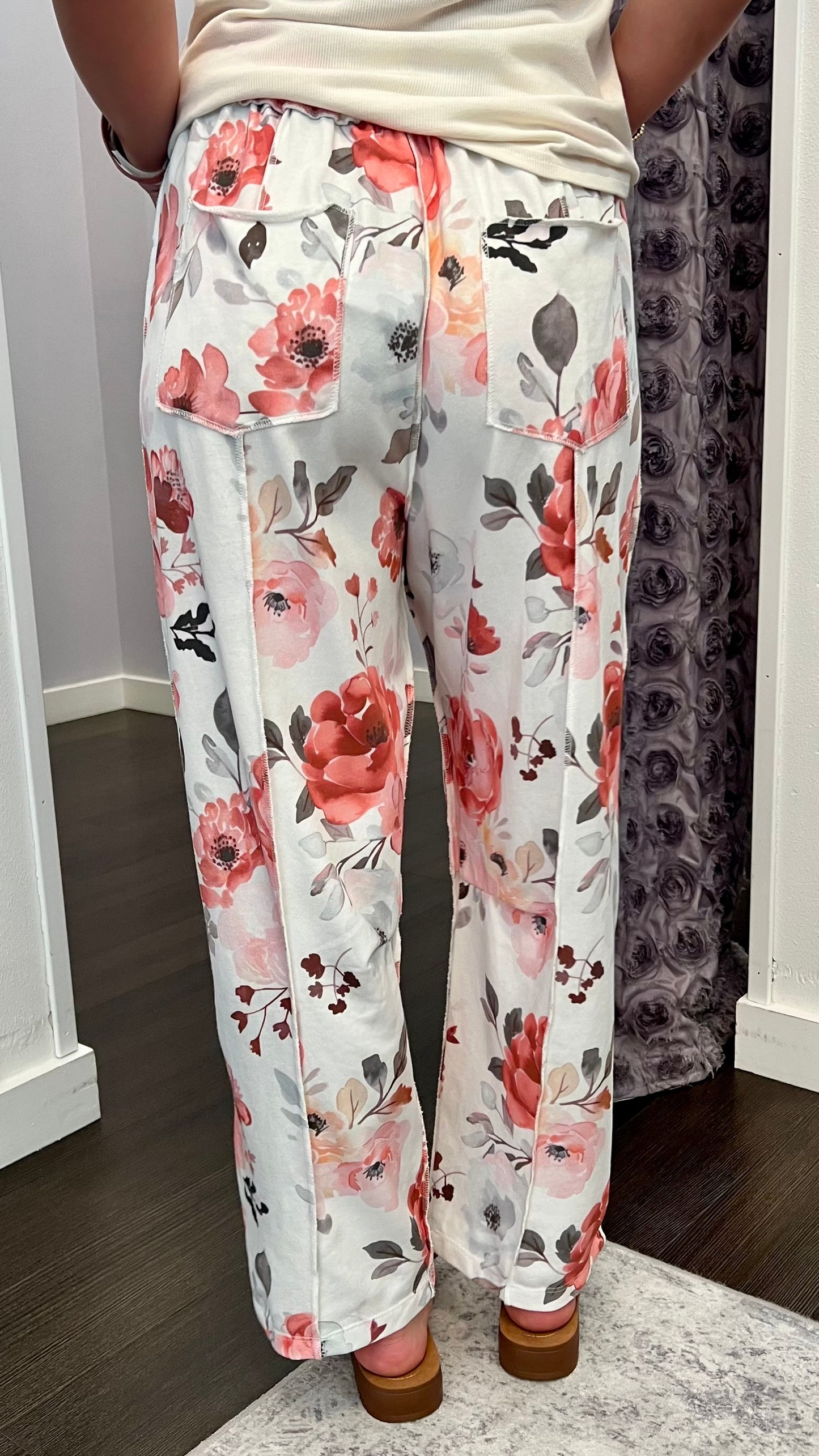 Bloom & Go Fench Terry Barrel Leg Joggers