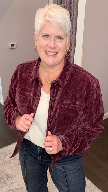 Gina Cropped Corduroy Jacket by Dear John