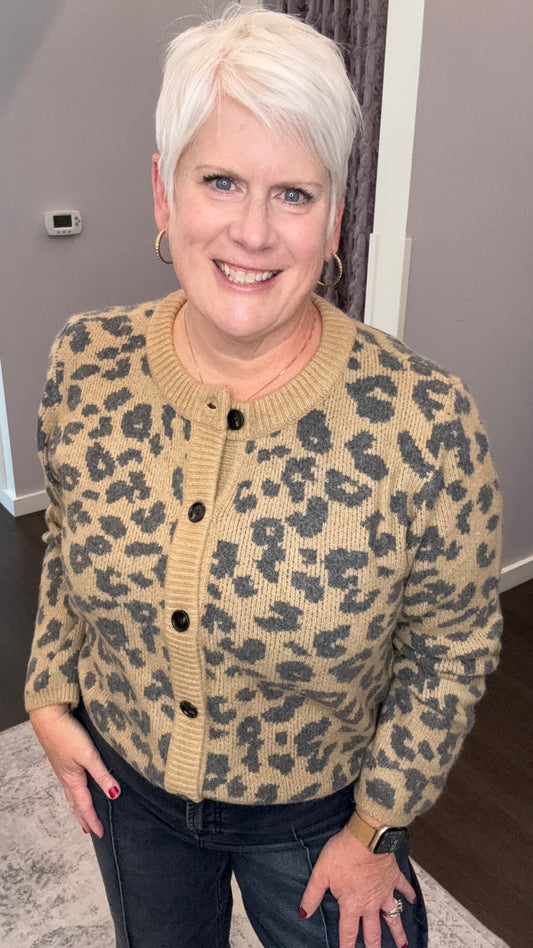 Amina Leopard Cardigan by Dear John