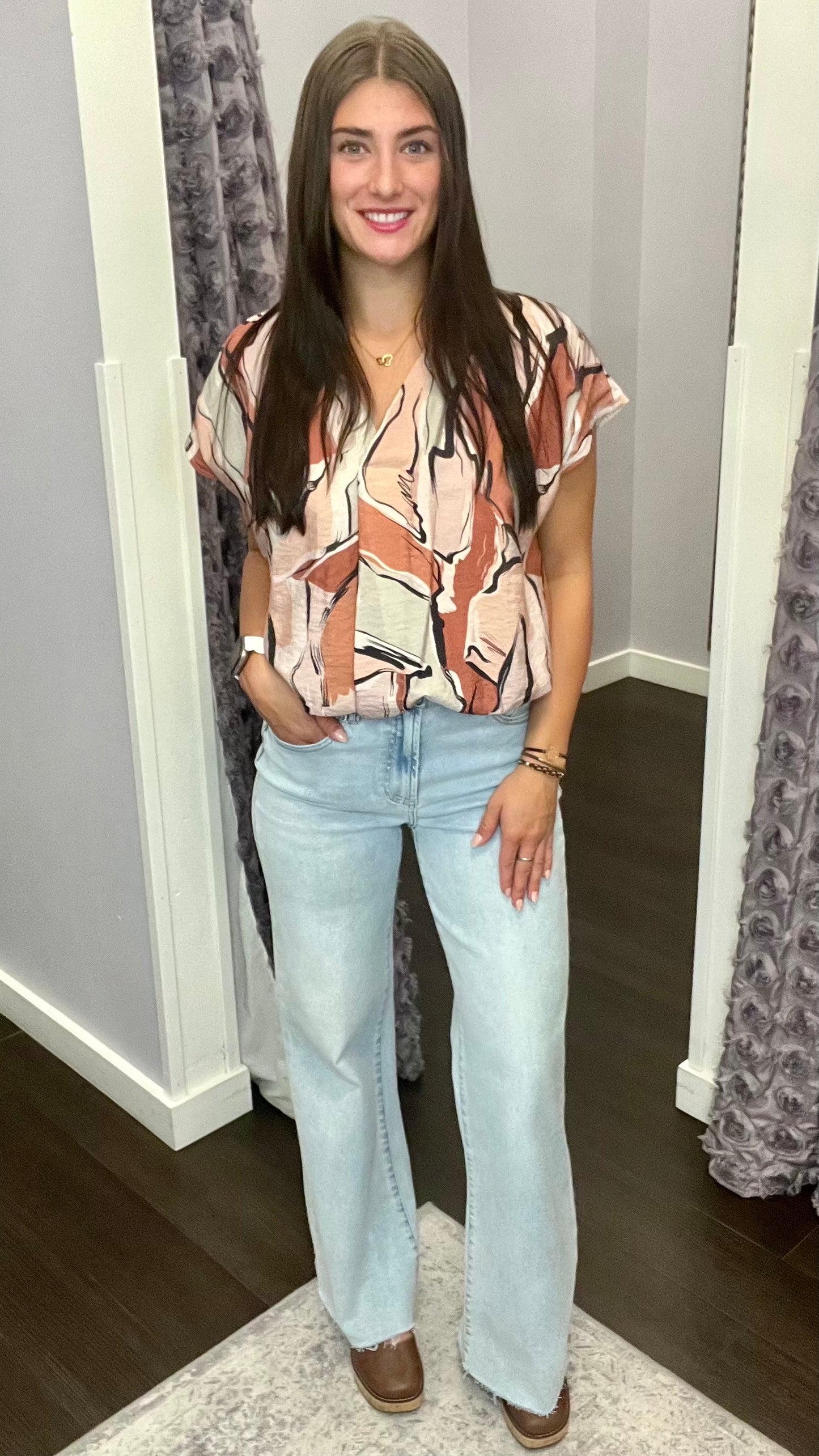 Fiona High Rise Jeans in Rain Drop by Dear John
