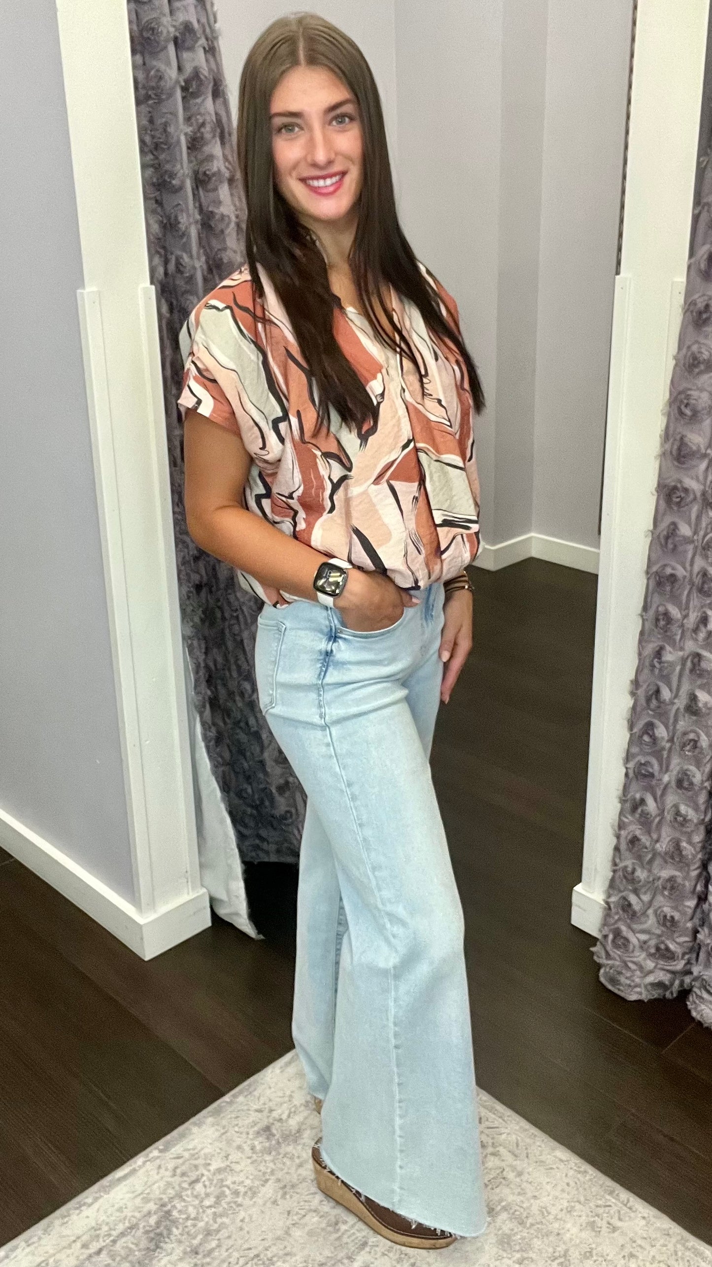 Fiona High Rise Jeans in Rain Drop by Dear John