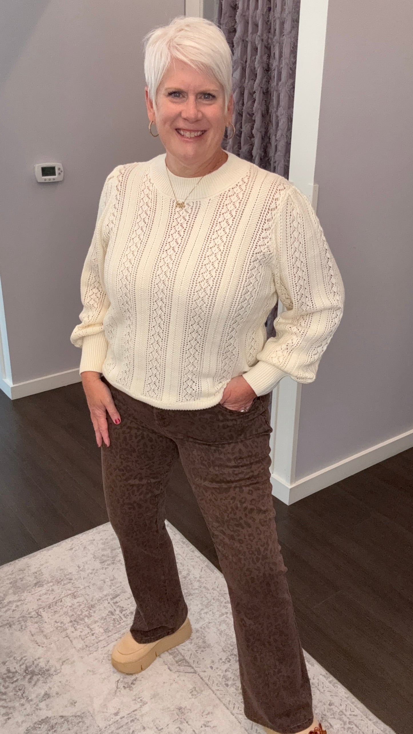 Jaxtyn Mid Rise Leopard Print Jeans by Dear John