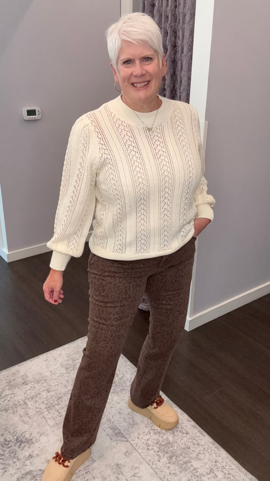 Jaxtyn Mid Rise Leopard Print Jeans by Dear John