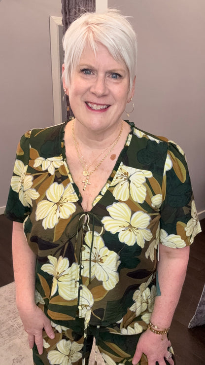 Palm Blossom Blouse by Dex