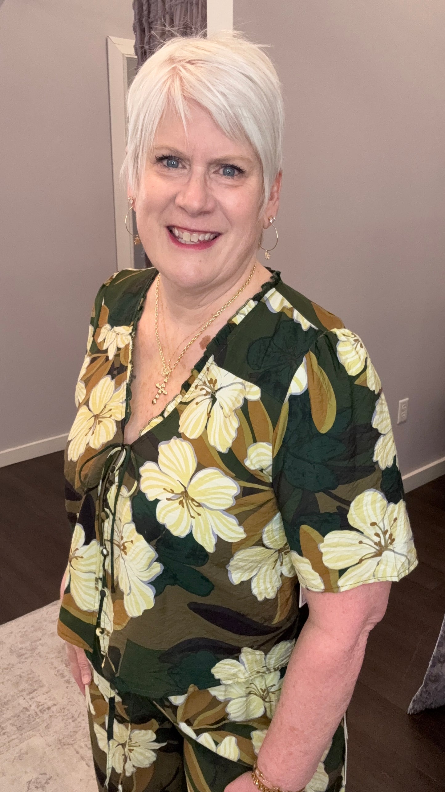 Palm Blossom Blouse by Dex