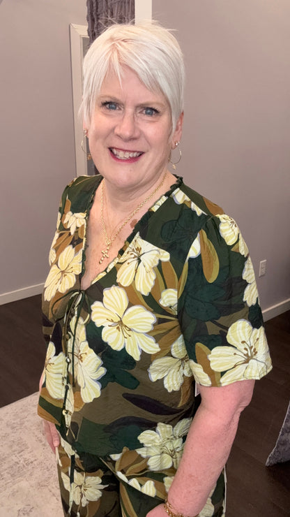 Palm Blossom Blouse by Dex