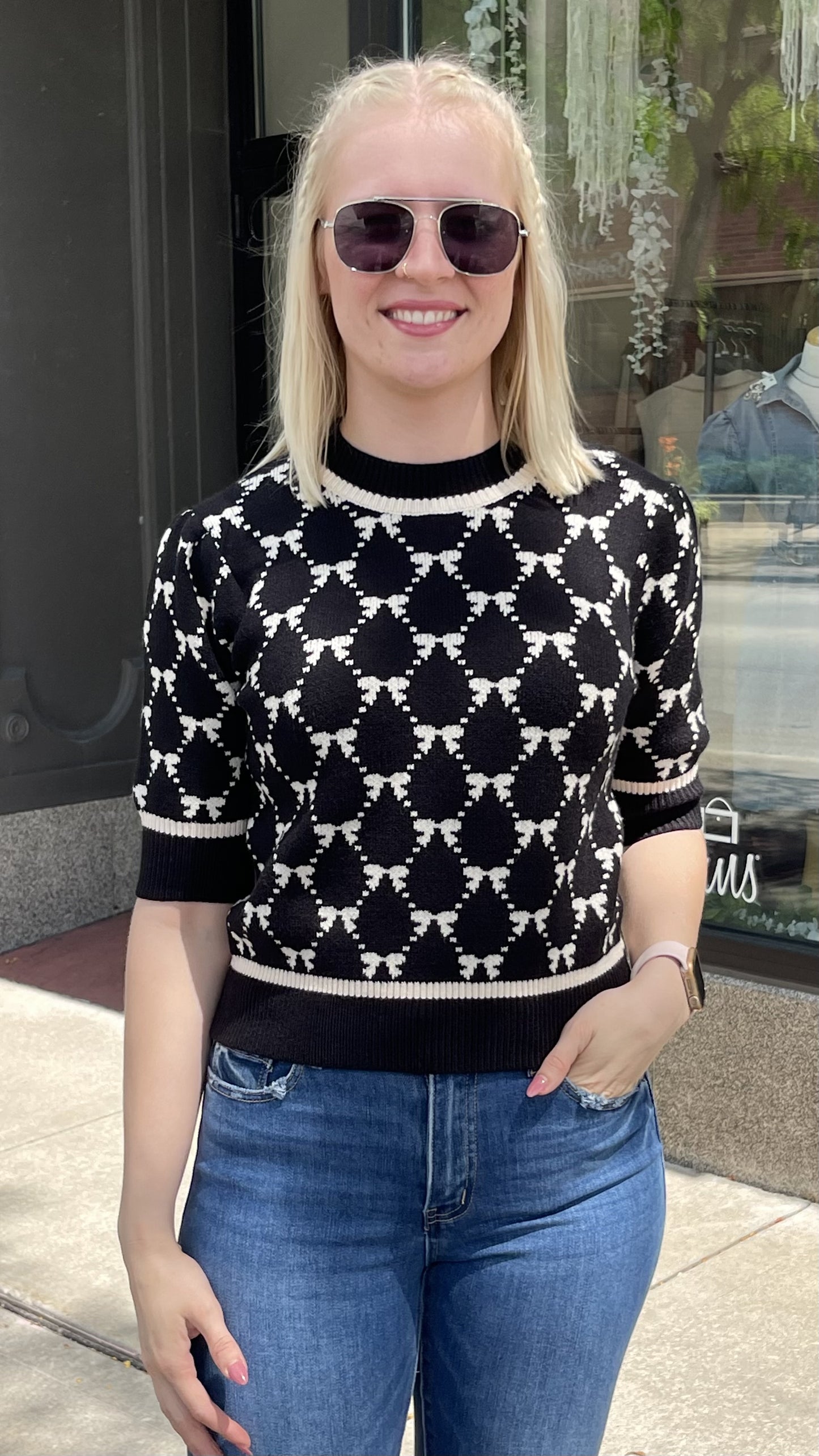 Patterned Knit Top