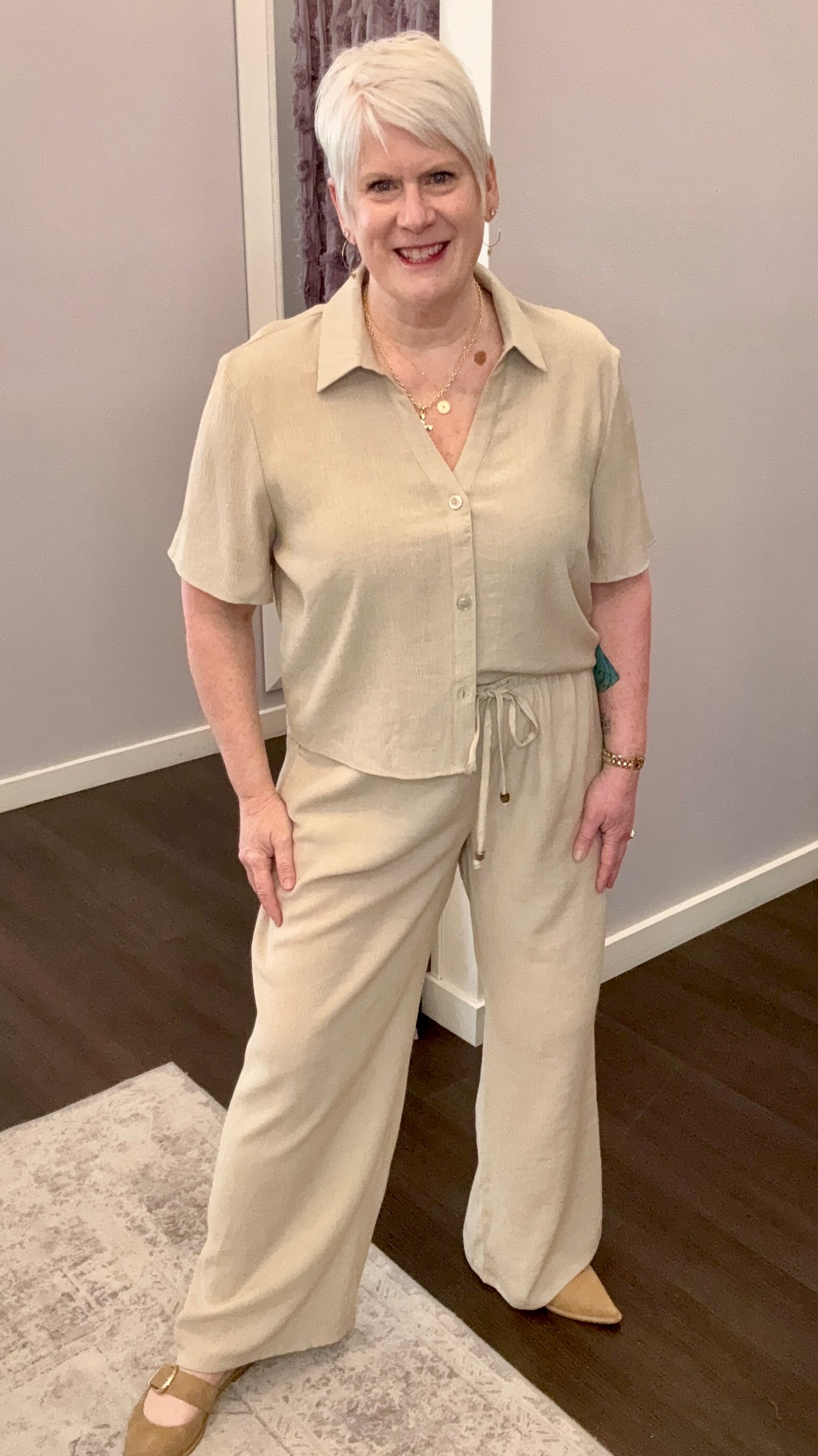 Desert Daydream Pants in Light Oyster by Dex