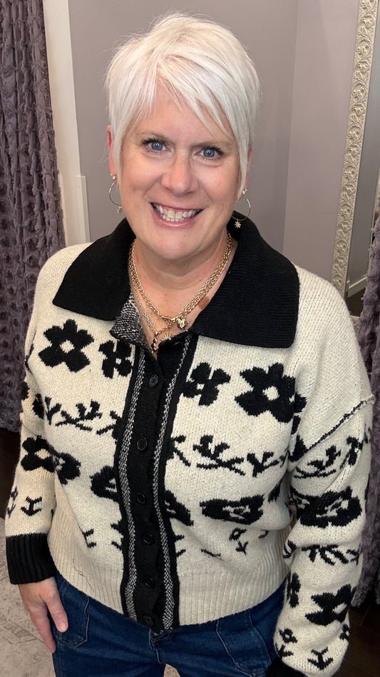 Bold Bloom Cardigan by Dex