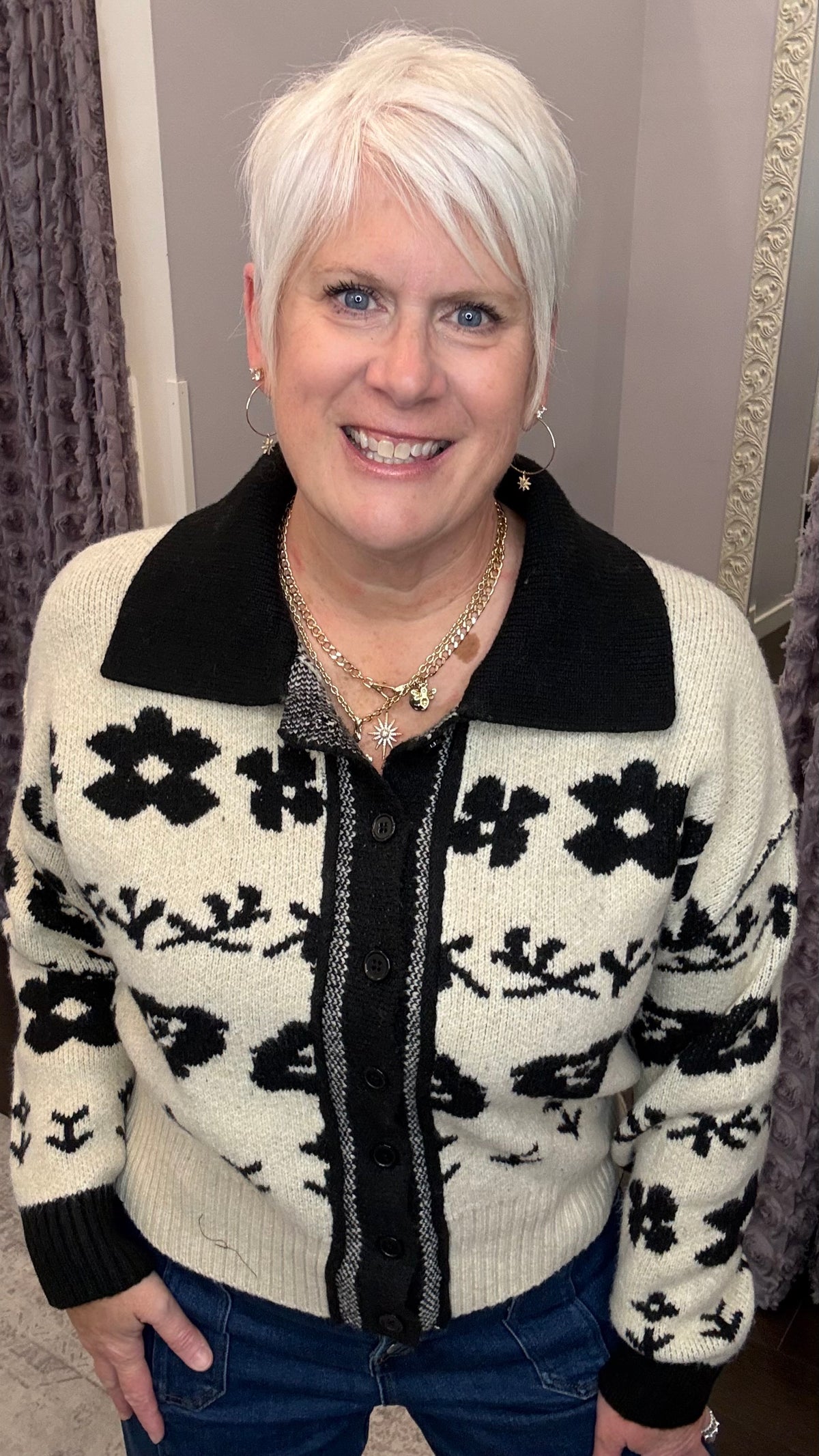 Bold Bloom Cardigan by Dex
