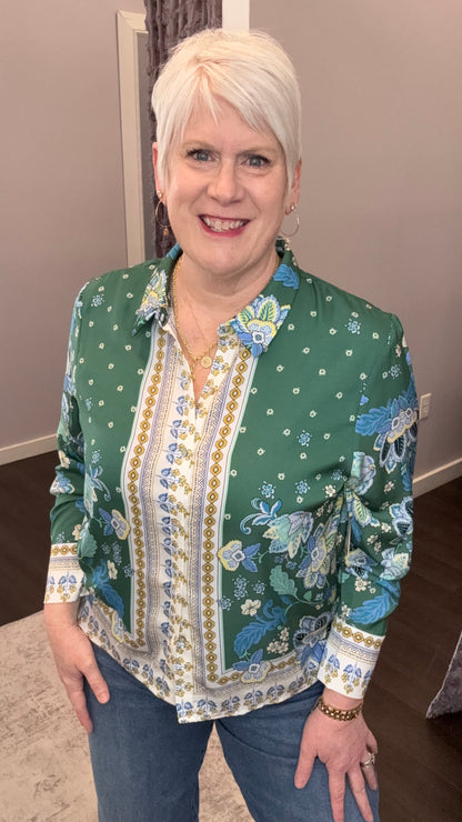 Riviera Garden Blouse by Dex