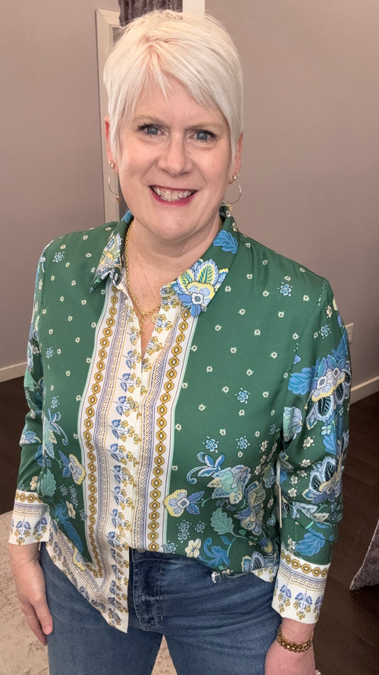 Riviera Garden Blouse by Dex