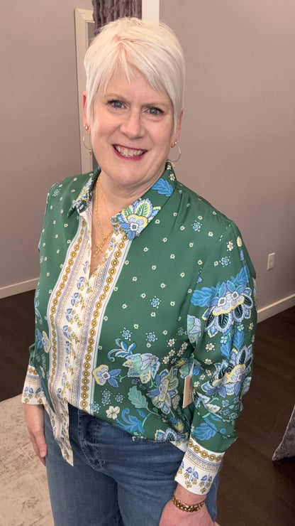 Riviera Garden Blouse by Dex