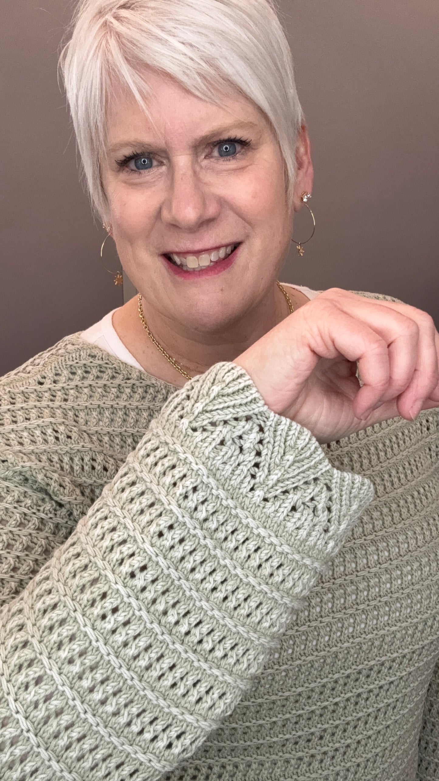 Calm & Collected Knit Top in Washed Sage by Dex