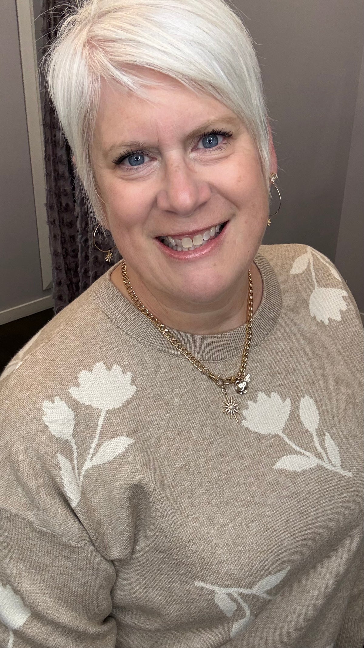 Sweet Cream Blooms Sweater