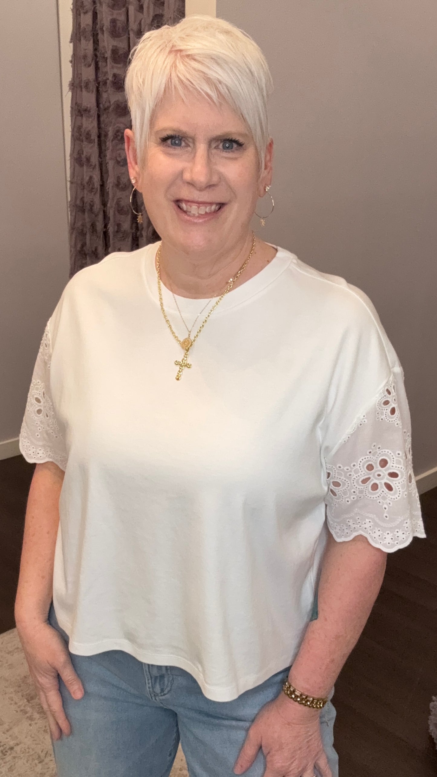 Maddox Top in Riviera White by Dear John