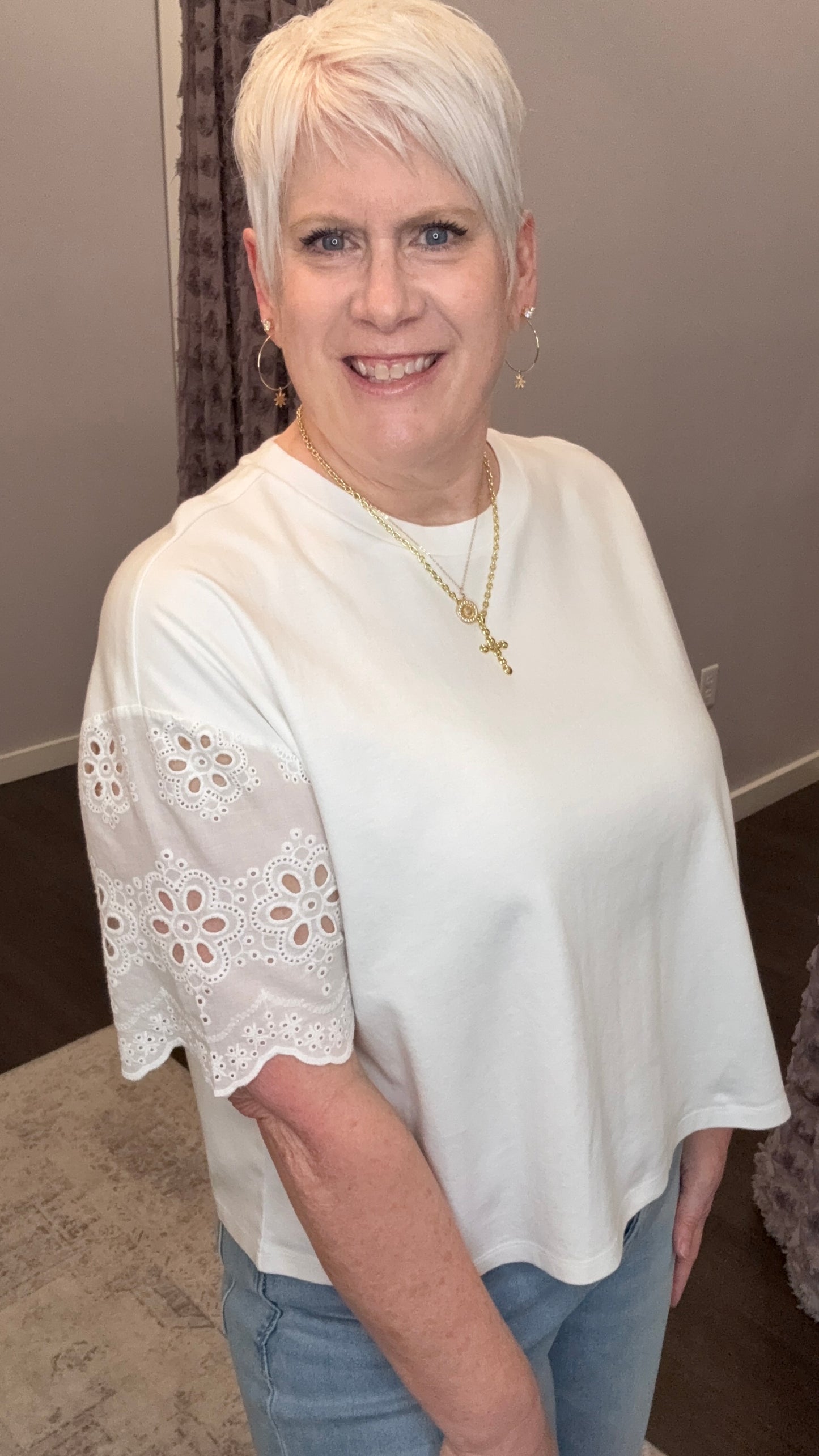 Maddox Top in Riviera White by Dear John