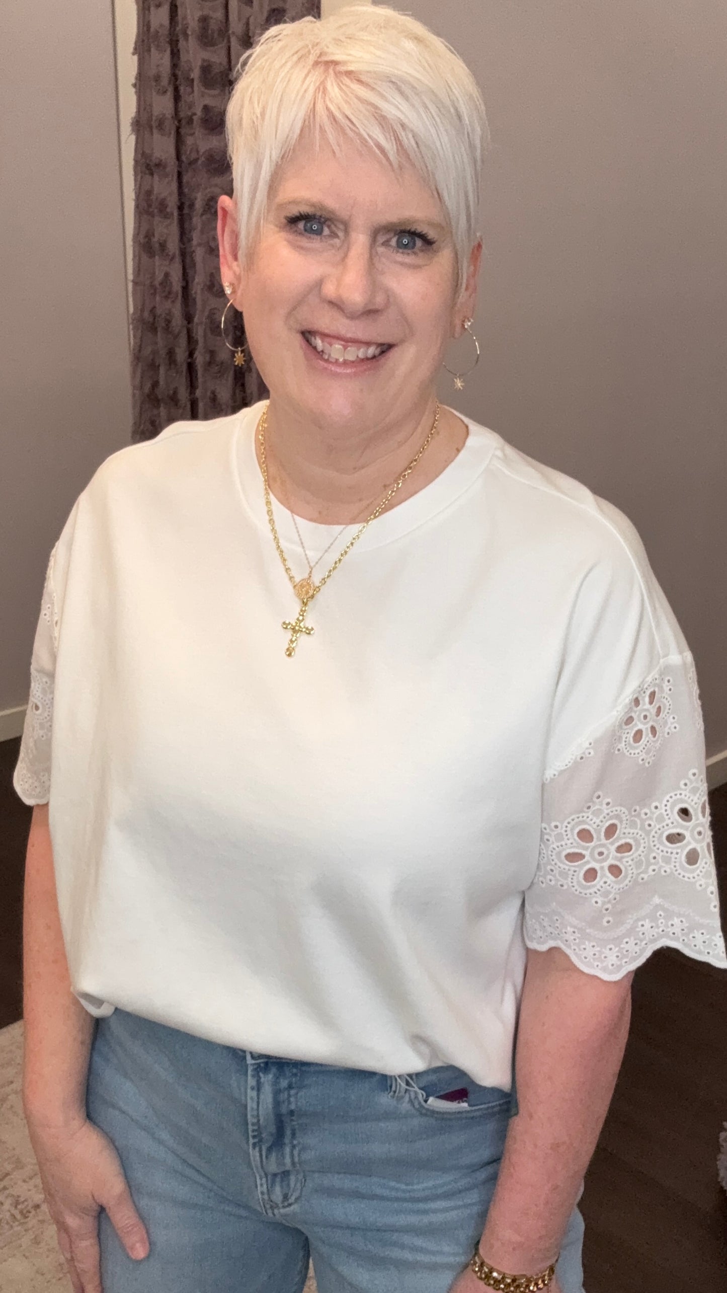 Maddox Top in Riviera White by Dear John