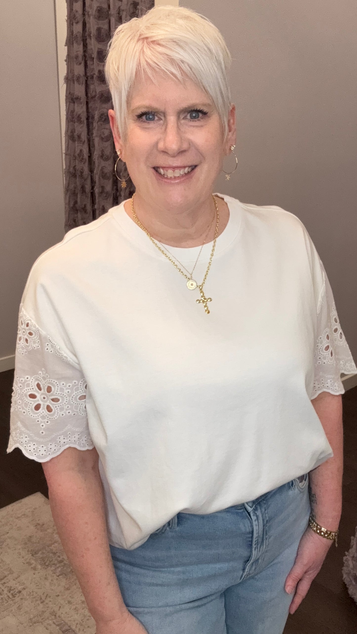Maddox Top in Riviera White by Dear John