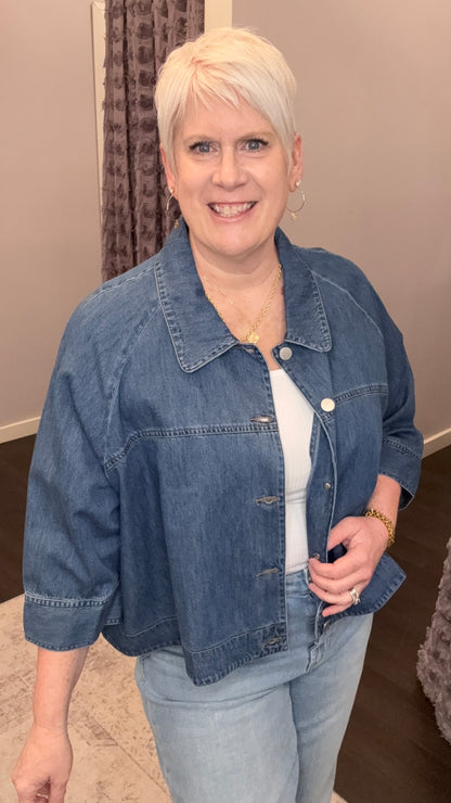 Cristo Denim Jacket in Mid Blue by Dear John