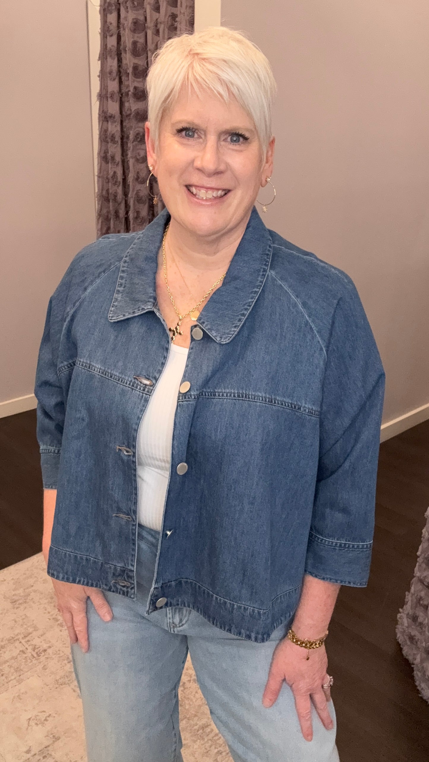 Cristo Denim Jacket in Mid Blue by Dear John