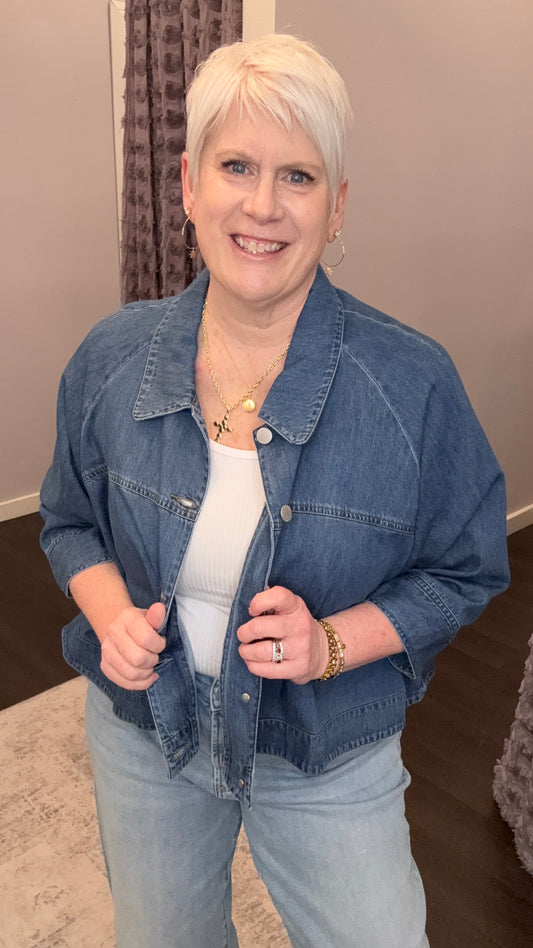 Cristo Denim Jacket in Mid Blue by Dear John