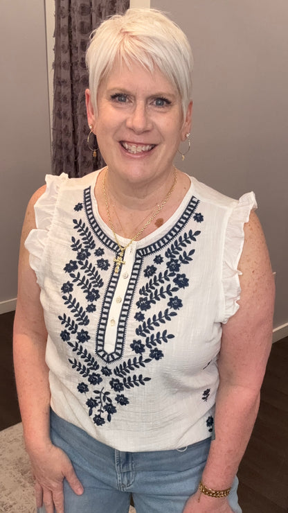 Nicola Top in Egret by Dear John