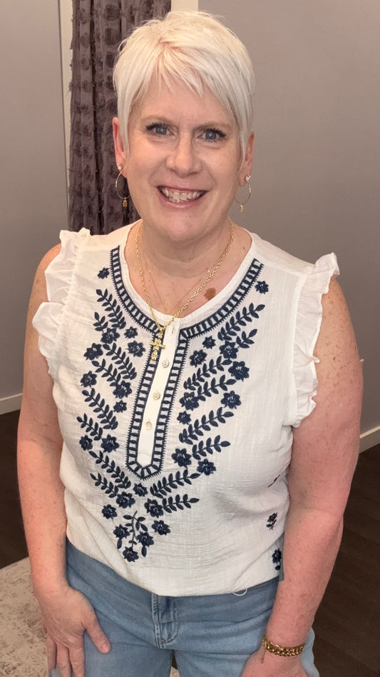 Nicola Top in Egret by Dear John
