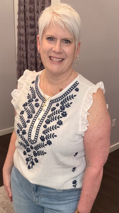 Nicola Top in Egret by Dear John