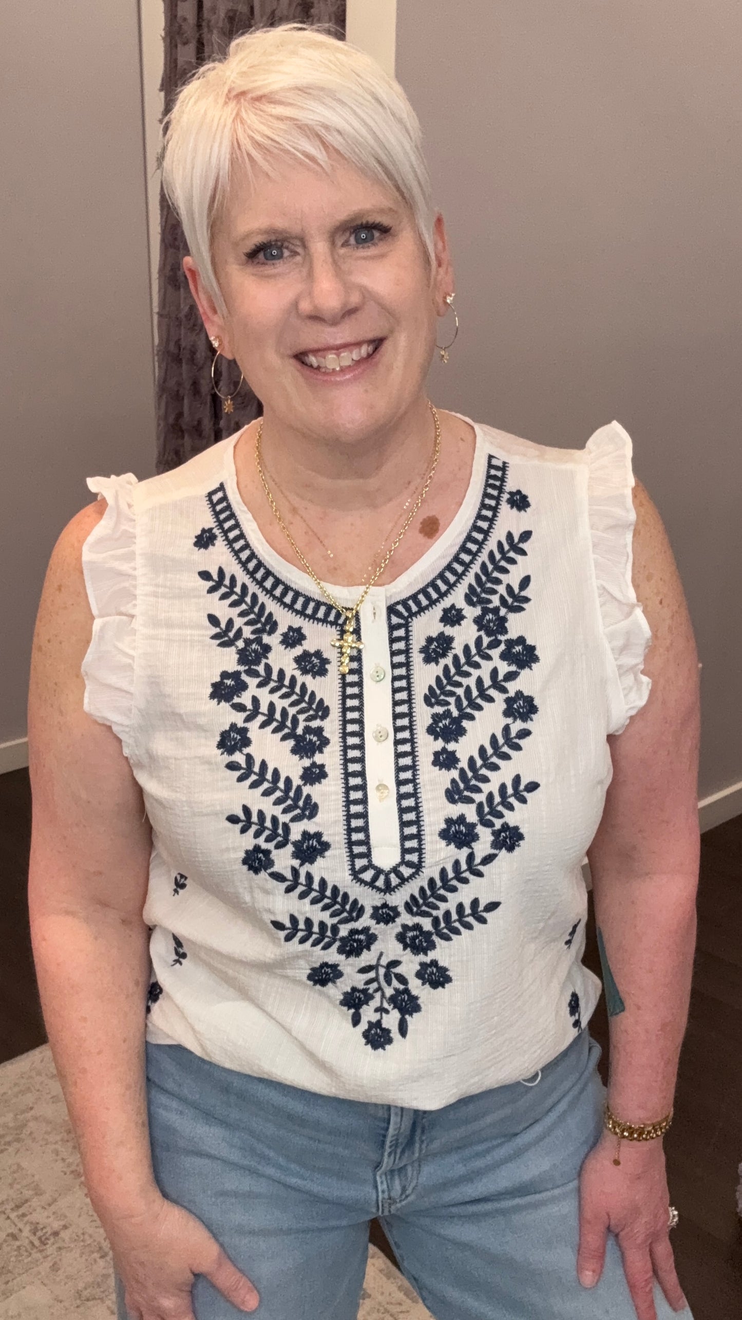 Nicola Top in Egret by Dear John